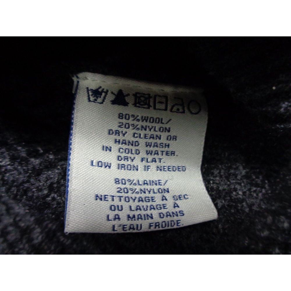 Schott Bros. Wool Blend Waffle Knit Sweater Men's Size M Dark Gray Shawl Collar - Picture 8 of 11